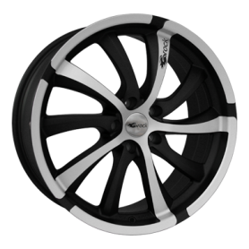 Jante aluminium Brock B23, 8x18 ET30 5x112 66,6, schwarz matt vollpoliert