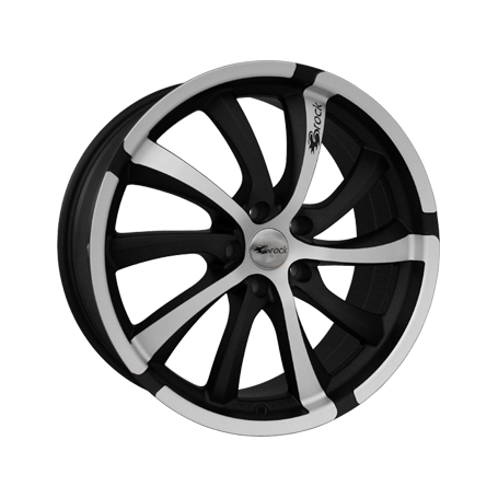 Jante aluminium Brock B23, 8x18 ET38 5x114,3 72,6, schwarz matt vollpoliert