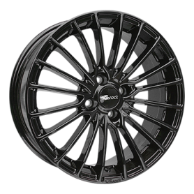 Jante aluminium Brock B24, 7x16 ET40 4x114,3 72,6, schwarz glanz