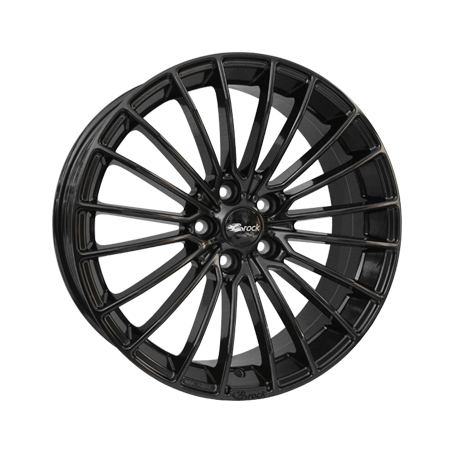 Jante aluminium Brock B24, 7,5x16 ET38 5x114,3 72,6, schwarz glanz