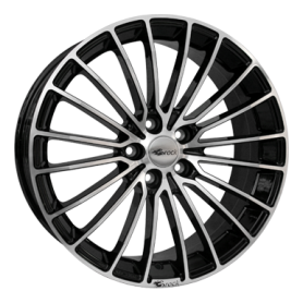 Jante aluminium Brock B24, 8x19 ET42 5x105 56,6, schwarz glanz vollpoliert