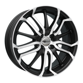 Jante aluminium Brock B26, 7,5x17 ET30 4x98 58,1, schwarz matt vollpoliert