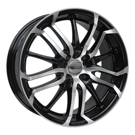 Jante aluminium Brock B26, 7,5x17 ET30 4x98 58,1, schwarz glanz vollpoliert