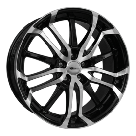 Jante aluminium Brock B26, 8x18 ET20 5x120 76,9, schwarz matt vollpoliert