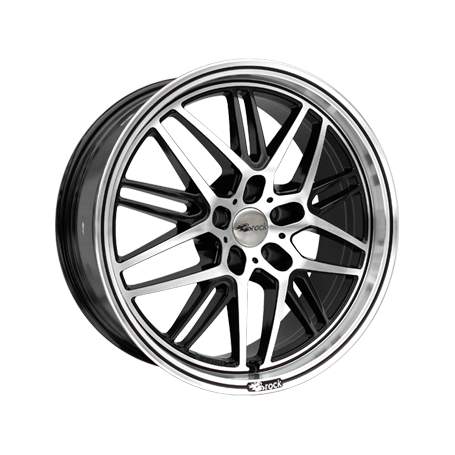 Jante aluminium Brock B28, 8,5x19 ET45 5x114,3 72,6, schwarz glanz vollpoliert