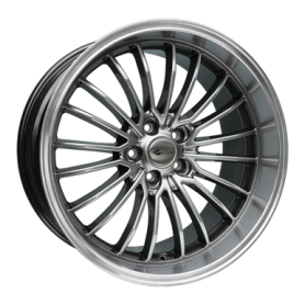 Jante aluminium Brock B24GP, 8,5x19 ET15 5x120 72,6, chromsilber hornpoliert