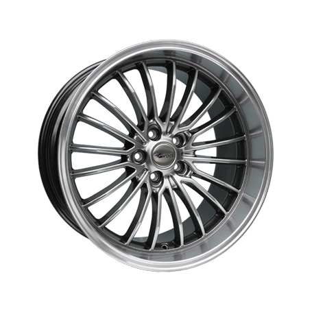 Jante aluminium Brock B24GP, 8,5x19 ET15 5x120 72,6, chromsilber hornpoliert