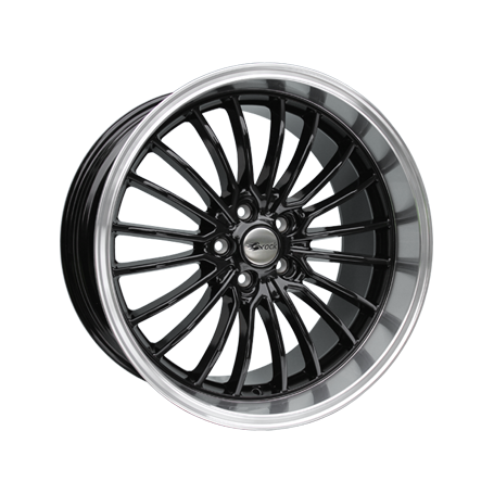 Jante aluminium Brock B24GP, 8,5x19 ET40 5x114,3 72,6, schwarz glanz hornpoliert