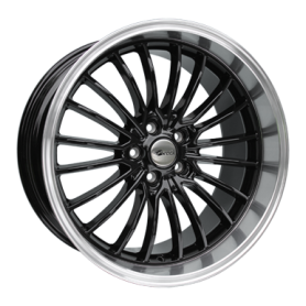 Jante aluminium Brock B24GP, 10,5x20 ET45 5x130 71,5, schwarz glanz hornpoliert