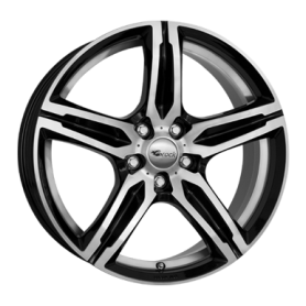 Jante aluminium Brock B29, 8x18 ET45 5x112 66,6, schwarz glanz vollpoliert