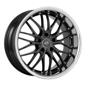 Jante aluminium Barracuda Voltec T6, 7x17 ET33 4x100 56,6, Highgloss black inox lip