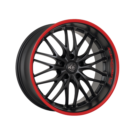 Jante aluminium Barracuda Voltec T6, 8,5x19 ET38 5x112 57,1, PureSports / Color Trim rot