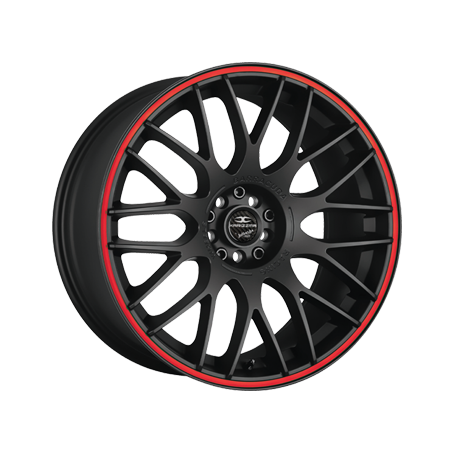 Jante aluminium Barracuda Karizzma, 8x18 ET38 4x108 73,1, PureSports / Color Trim rot