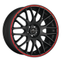 Jante aluminium Barracuda Karizzma, 8x18 ET38 4x108 73,1, PureSports / Color Trim rot