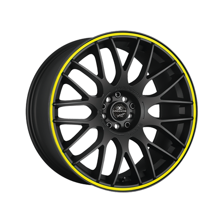 Jante aluminium Barracuda Karizzma, 8x18 ET33 4x108 73,1, PureSports/Color Trim gelb