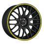 Jante aluminium Barracuda Karizzma, 8x18 ET33 4x108 73,1, PureSports/Color Trim gelb