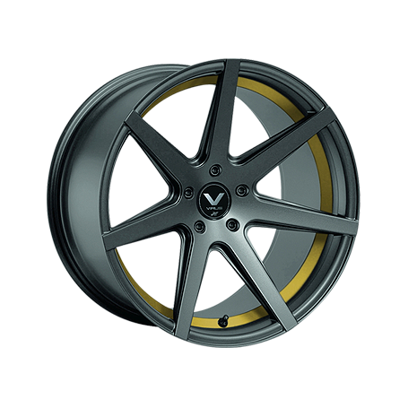 Jante aluminium Barracuda Virus, 10,5x20 ET15 5x120 72,6, gunmetal/ undercut Colour Trim gelb