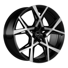 Jante aluminium Barracuda Project X, 10x22 ET45 5x112 66,5, black brushed Surface