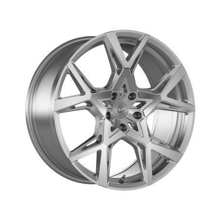 Jante aluminium Barracuda Project X, 10x22 ET45 5x112 66,5, Silver-brushed-Surface