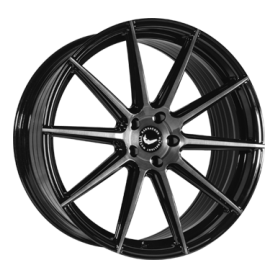 Jante aluminium Barracuda Project 2.0, 10,5x21 ET40 5x114,3 73,1, higloss-black brushed surface