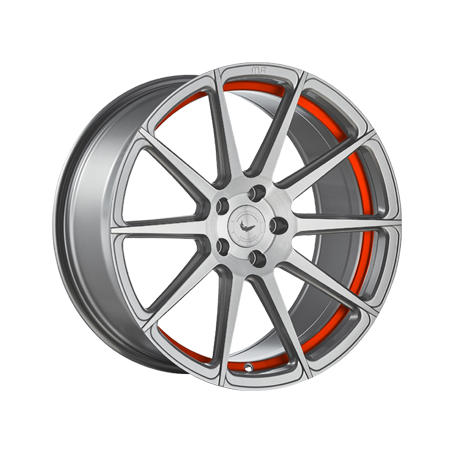 Jante aluminium Barracuda Project 2.0, 10,5x21 ET35 5x112 73,1, silver brushed/ undercut Colour Trim rot