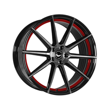 Jante aluminium Barracuda Project 2.0, 10,5x21 ET35 5x112 73,1, higloss-black br. Surf./ undercut colour trim rot