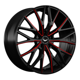 Jante aluminium Barracuda Project 3.0, 10x20 ET18 5x112 66,6, black gloss flashred