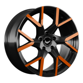 Jante aluminium Barracuda Tzunamee Evo, 9x20 ET30 5x112 66,6, black gloss flashorange