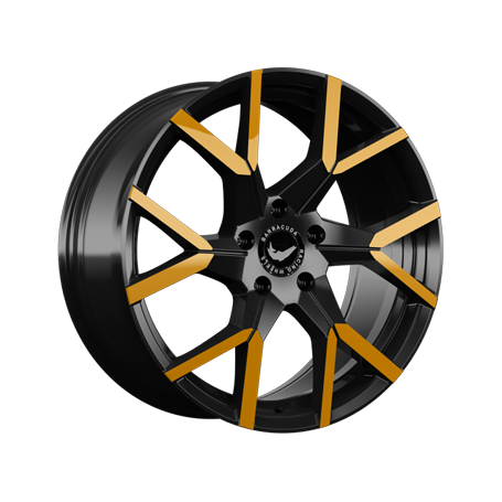 Jante aluminium Barracuda Tzunamee Evo, 9x20 ET30 5x112 66,6, black gloss flashgold