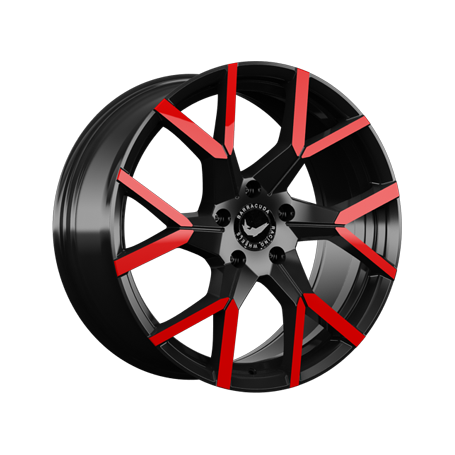 Jante aluminium Barracuda Tzunamee Evo, 9x20 ET30 5x112 66,6, black gloss flashred