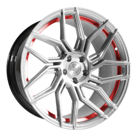 Jante aluminium Barracuda Dragoon, 10x20 ET20 5x112 66,6, silver undercut Trimline red