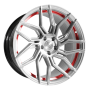 Jante aluminium Barracuda Dragoon, 10x20 ET35 5x114,3 70,5, silver undercut Trimline red