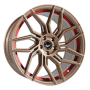 Jante aluminium Barracuda Dragoon, 10x20 ET35 5x114,3 70,5, higloss-bronze undercut Trimline red