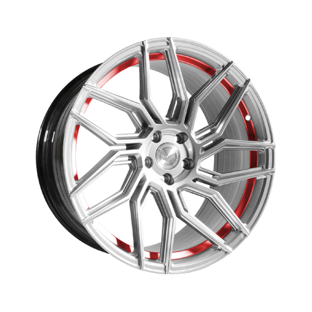 Jante aluminium Barracuda Dragoon, 8,5x20 ET33 5x112 66,6, silver undercut Trimline red